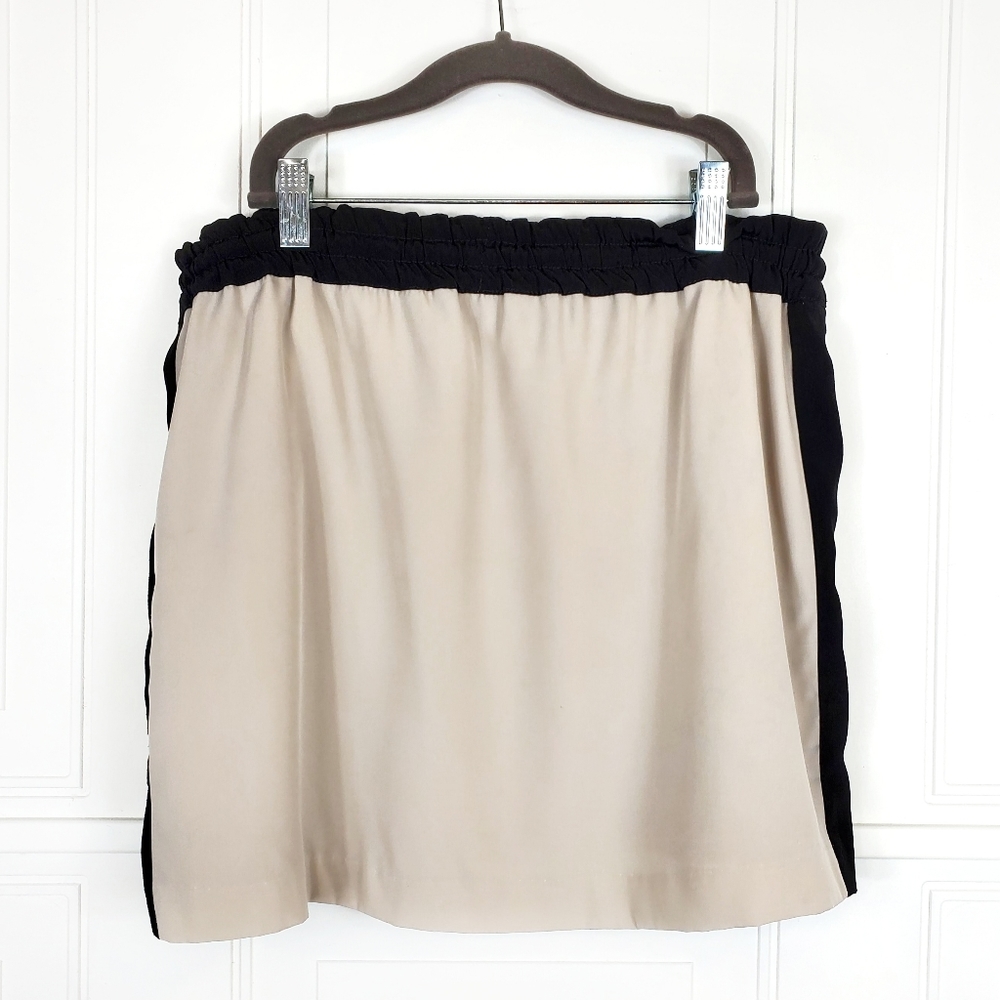 Express Color Block Drawstring Skirt Small Short … - image 4